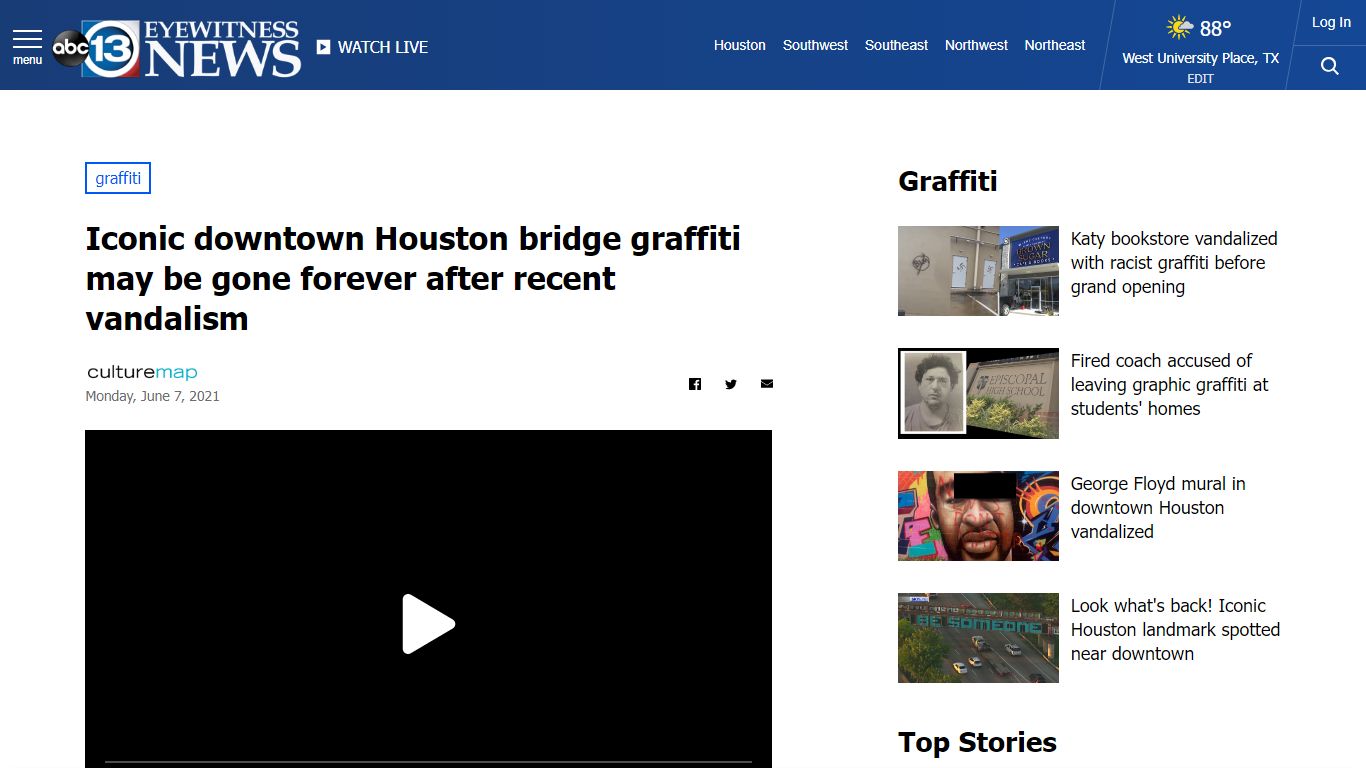 Iconic downtown Houston bridge graffiti 'Be Someone' may be gone ...