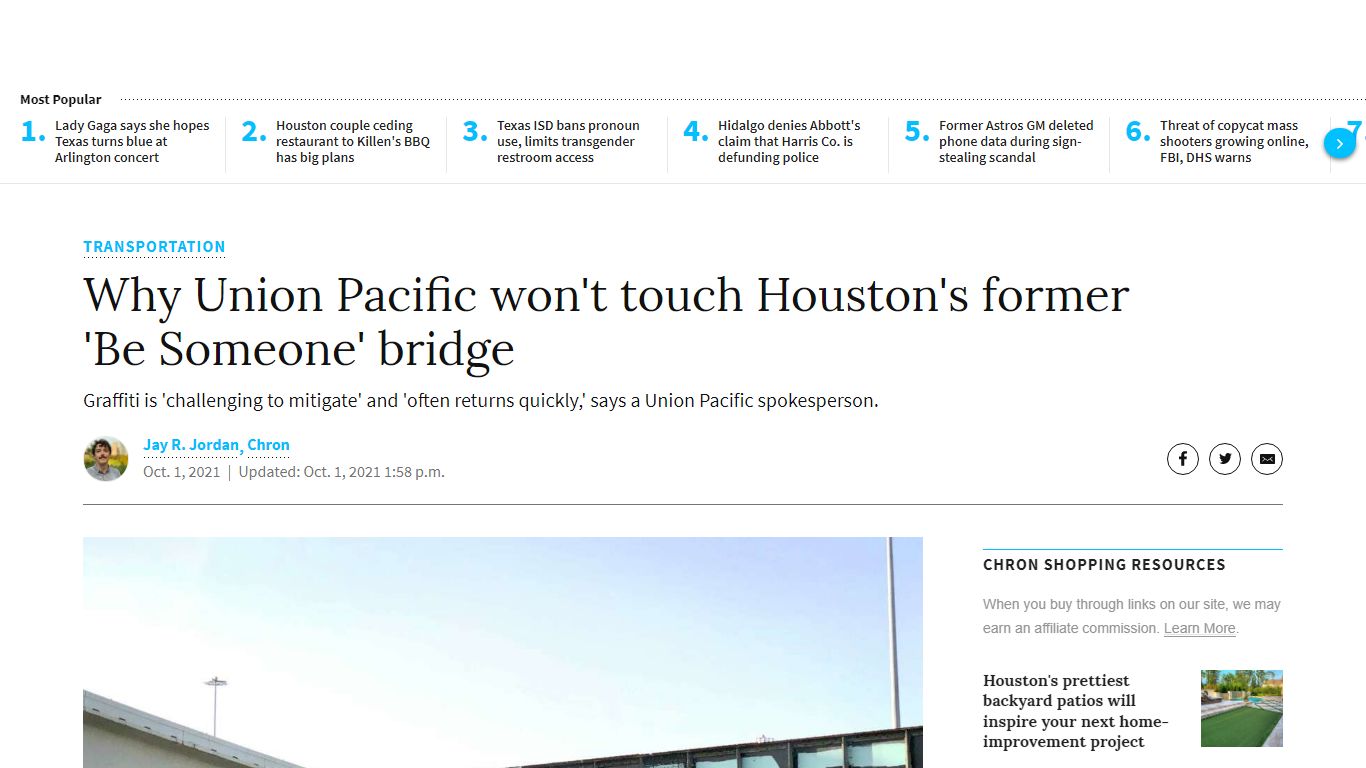 What will happen to Houston's Be Someone bridge? - Chron